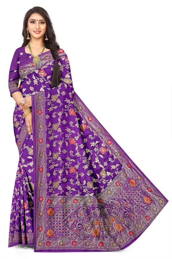 Purple_Royal_Occasion_Wear_Jacquard_With_Meenakari_Work_Saree_Default_Title