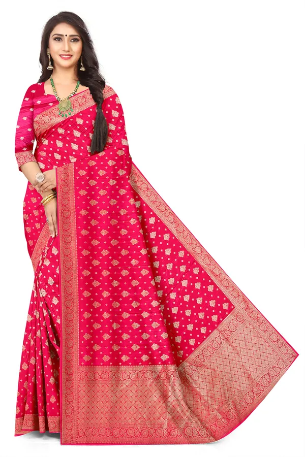 Royal_Red_Banarasi_Style_Jacquard_Silk_Saree_With_Rich_Woven_Border_Default_Title