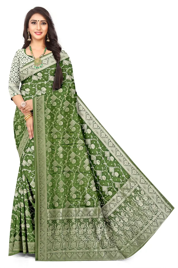 Designer_Rich_Pallu_Mahendi_Colour_Jacquard_Saree_For_Special_Occasions_Default_Title