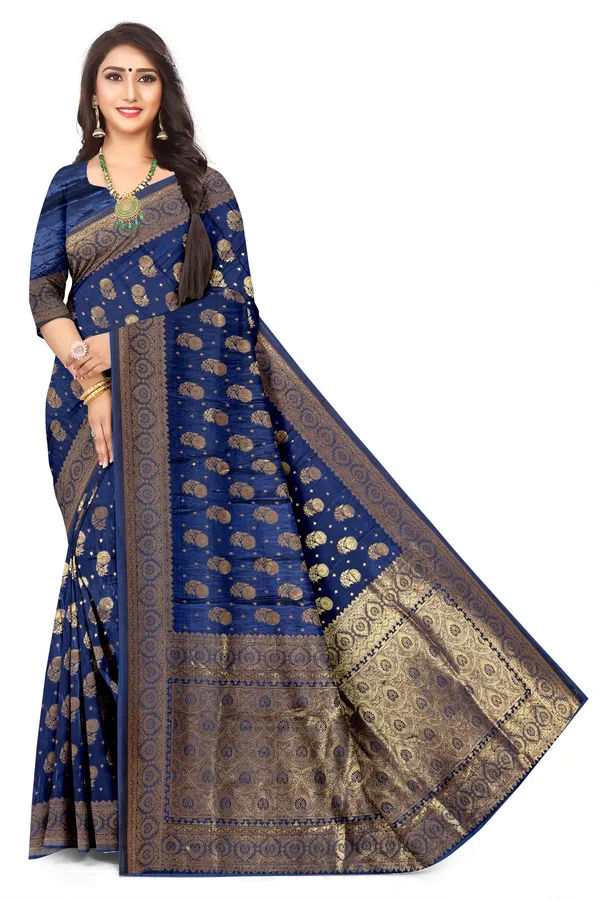 Modern_Designer_Navy_Blue_Jacquard_Silk_Saree_For_Women_Default_Title