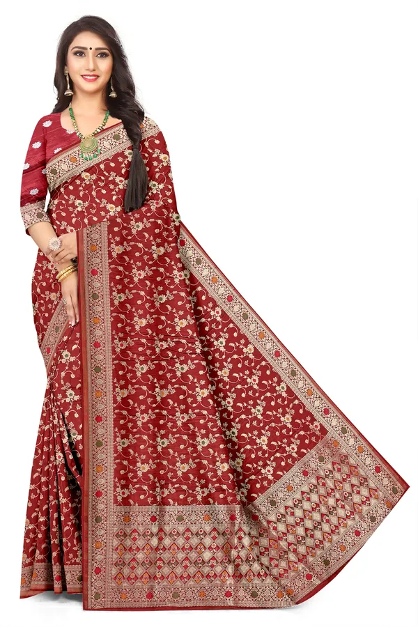 Soft_Silk_Viscose_Satin_With_Meenakari_With_Maroon_Colour_Jacquard_Saree_With_Floral_Woven_Motifs_Default_Title