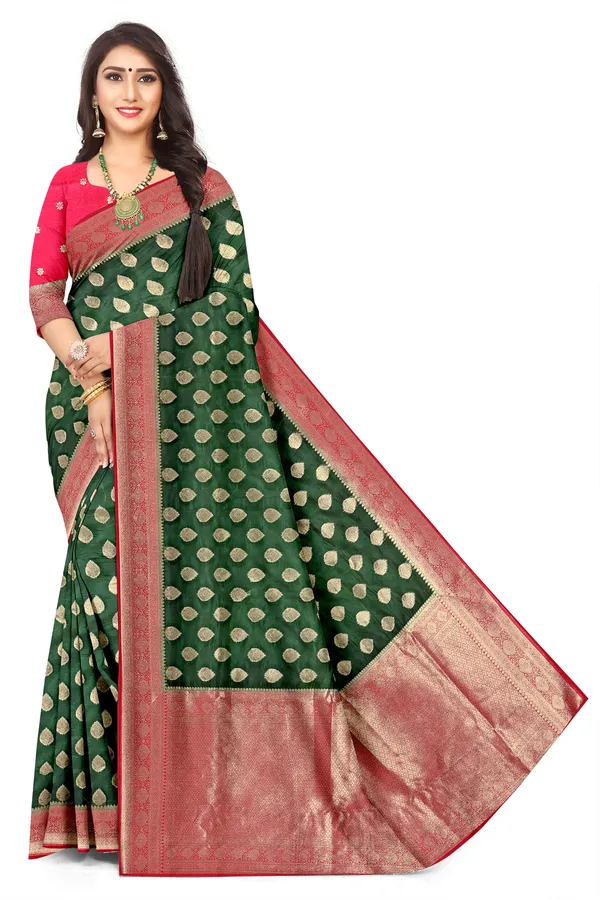 Classic_Banarasi_Inspired_Organza_Jacquard_Saree_For_Women_Default_Title