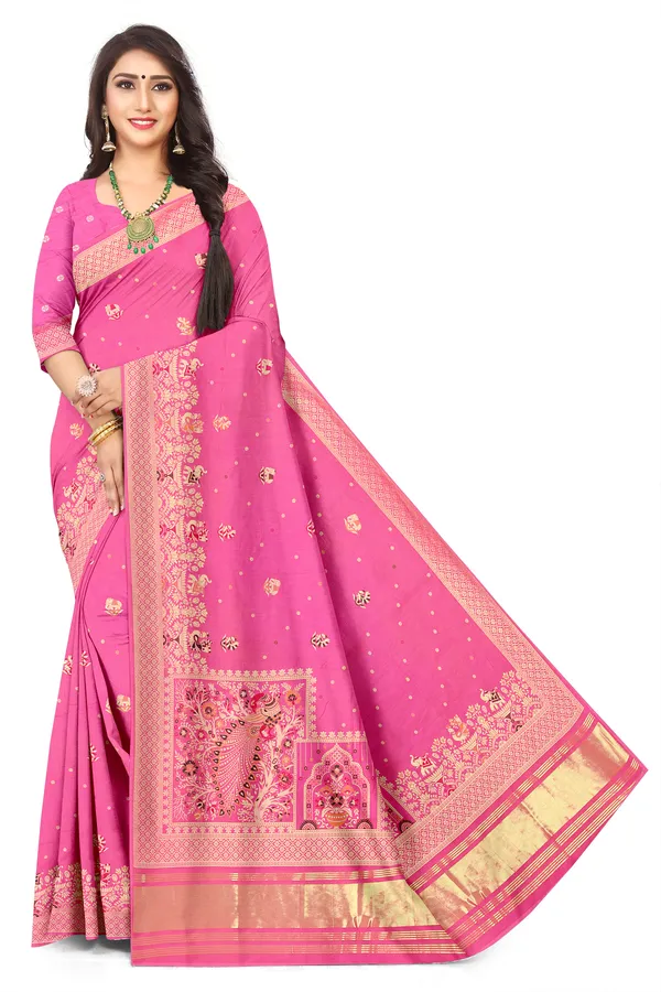 Royal_Big_Peacock_Motif_Jacquard_Silk_Saree_Default_Title