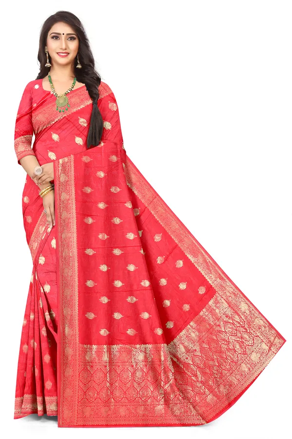 Premium_Woven_Red_Viscose_Satin_Jacquard_Silk_Saree_With_Designer_Pallu_Default_Title
