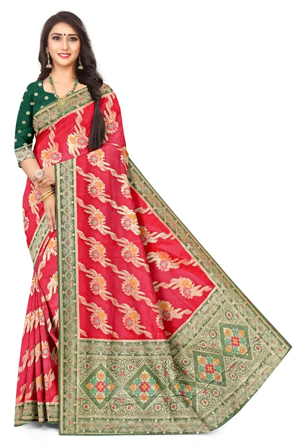 Modern_Designer_Organza_Kora_Saree_With_Meenakari_Work_Jacquard_Silk_Saree_For_Women_Default_Title