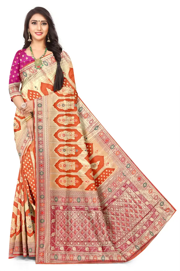 Contemporary_Woven_Organza_With_Meenakari_Work_Jacquard_Party_Wear_Saree_Default_Title