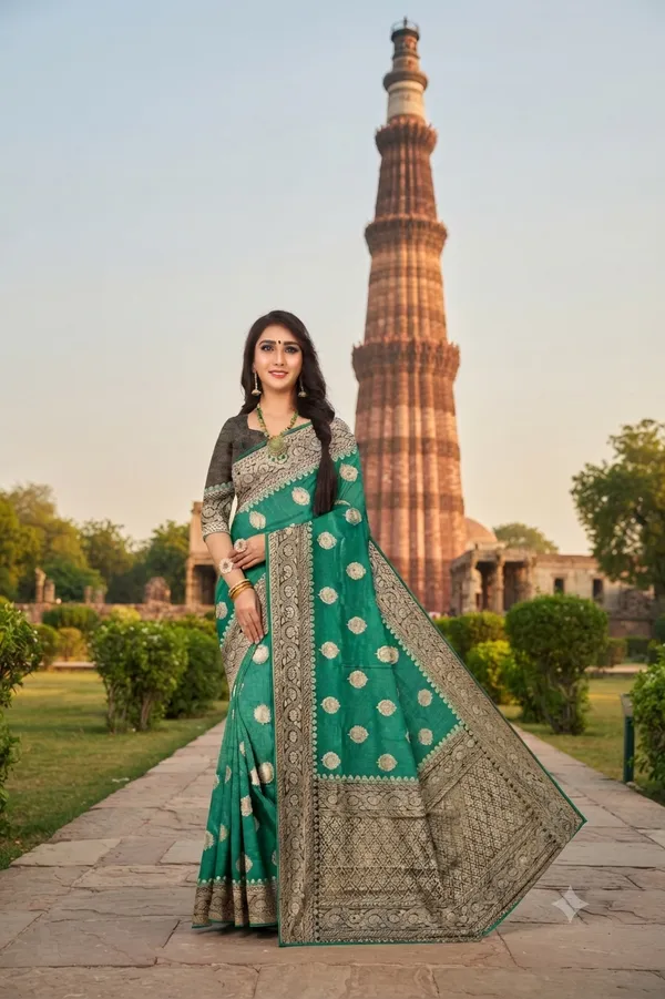 Royal_Tissue_Red_With_Navy_Blue_Viscose_Jacquard_Saree_With_Rich_Pallu_Woven_Border_Default_Title