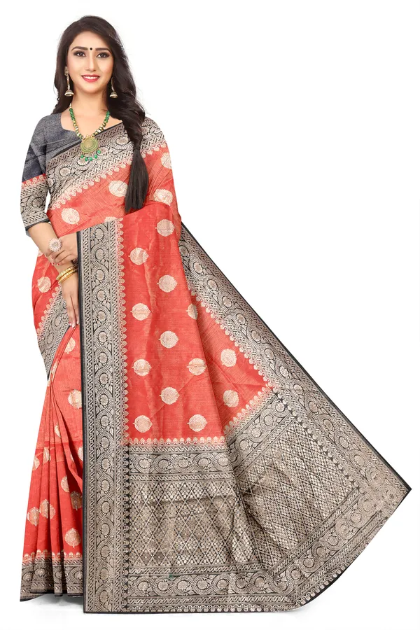 Royal_Tissue_Red_With_Navy_Blue_Viscose_Jacquard_Saree_With_Rich_Pallu_Woven_Border_Default_Title