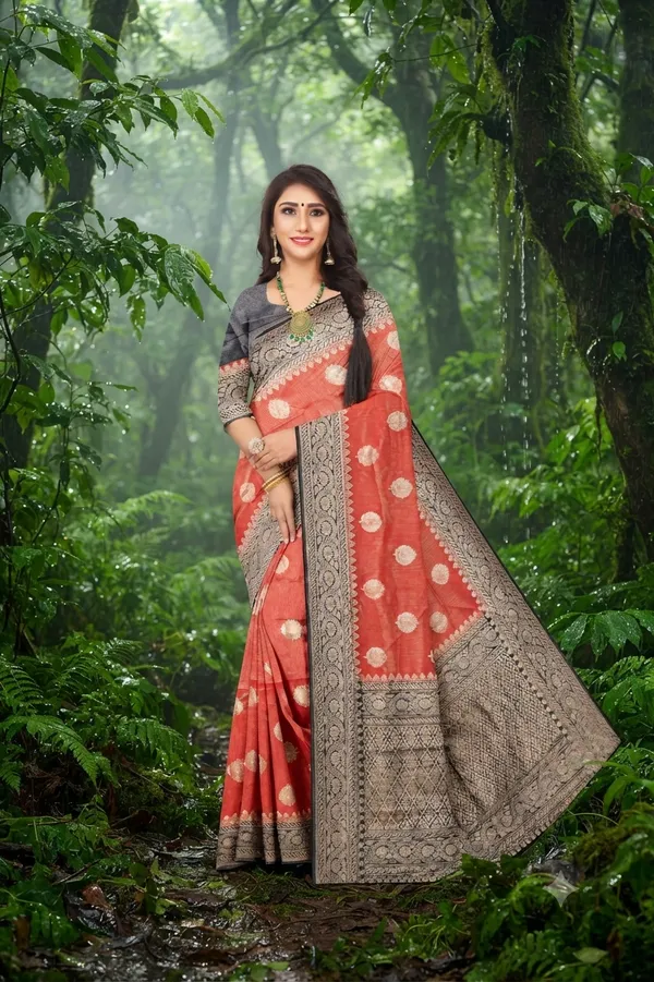 Royal_Tissue_Red_With_Navy_Blue_Viscose_Jacquard_Saree_With_Rich_Pallu_Woven_Border_Default_Title