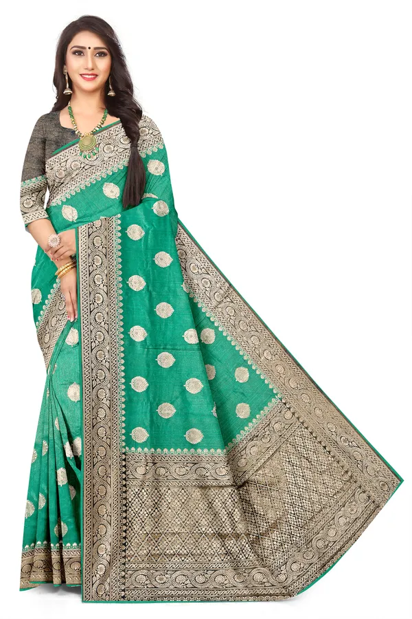 Royal_Tissue_Red_With_Navy_Blue_Viscose_Jacquard_Saree_With_Rich_Pallu_Woven_Border_Default_Title