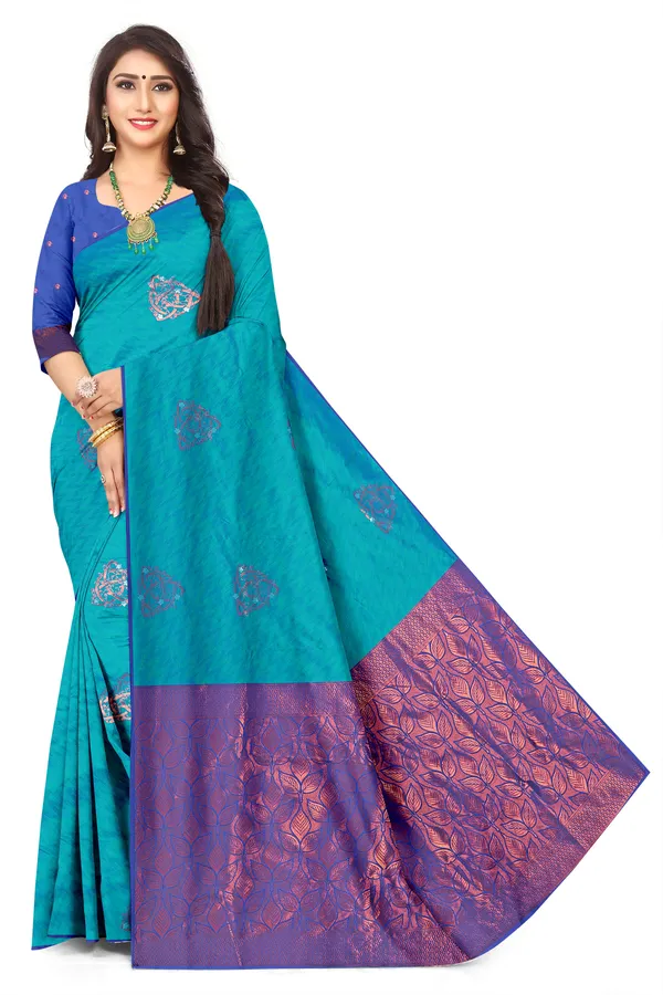 South_Indian_Kanjivaram_Style_Jacquard_Saree_Rich_Woven_Pattern_Default_Title