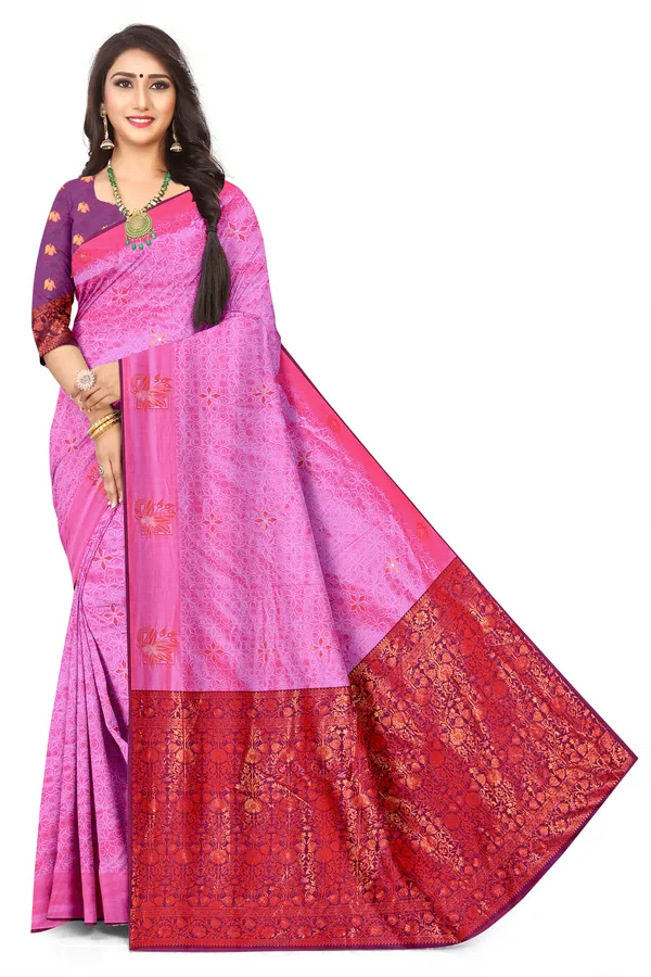 South_Indian_Jacquard_Saree_With_Traditional_Woven_Design_Ethnic_Wear_Default_Title