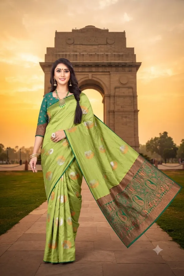 Statement_Jacquard_Saree_Woven_Artistry_Rama