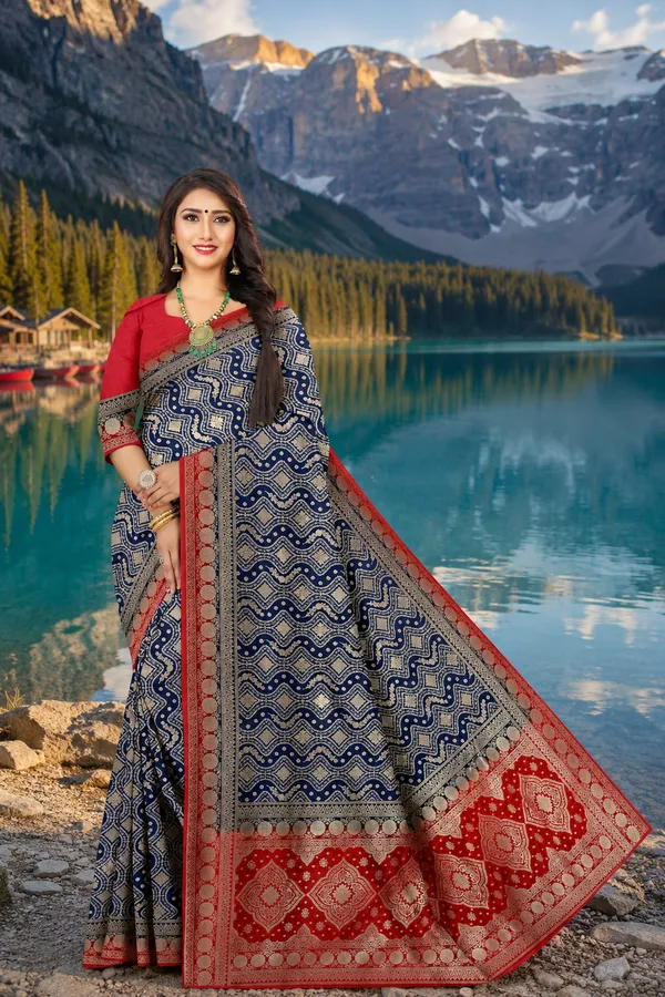 Women_S_Wedding_Bandhani_Collection_Jacquard_Silk_Saree_Default_Title