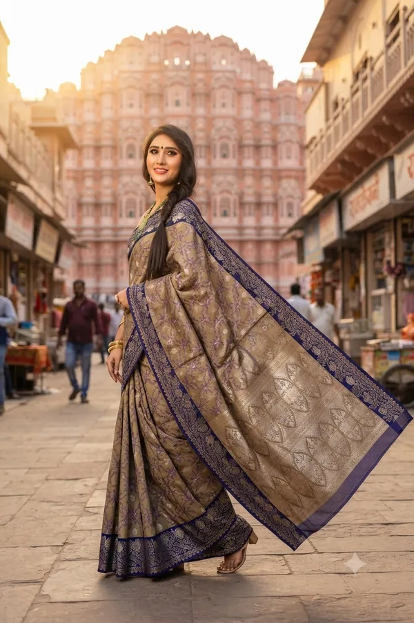 Designer_Flower_Motif_Pattern_Jacquard_Saree_Default_Title