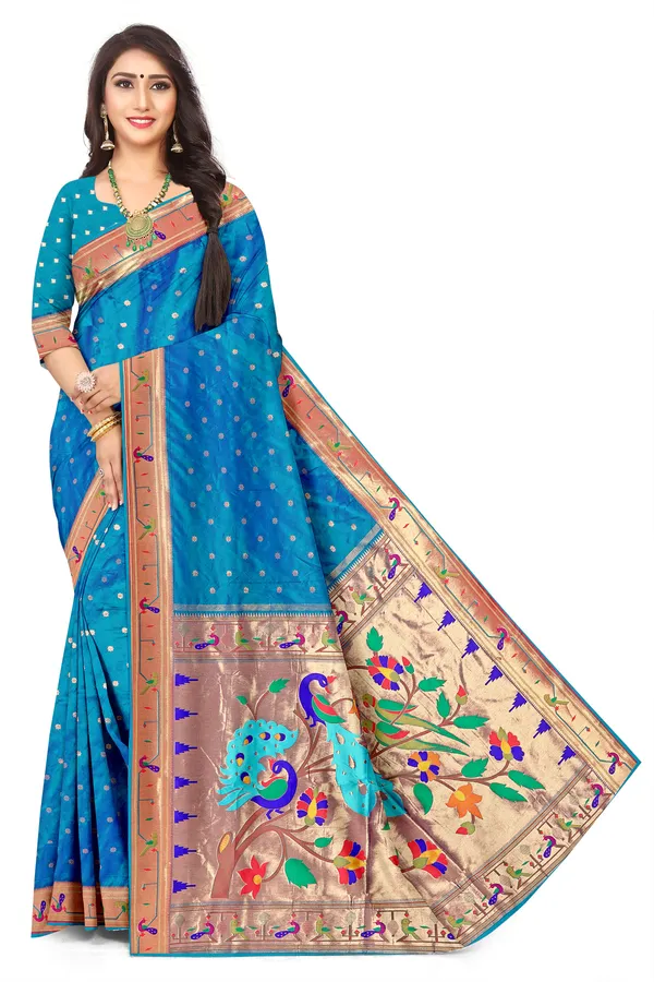 Regal_Morpitch_Paithani_Jacquard_Saree_With_Traditional_Zari_Border_Default_Title