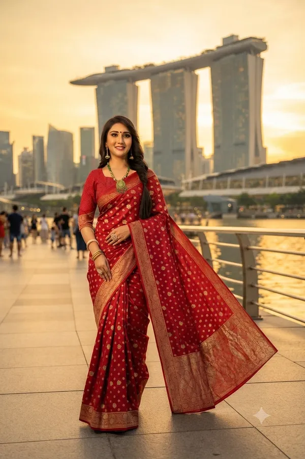 Luxe_Viscose_Satin_Jacquard_Saree_With_Intricate_Weave_Default_Title
