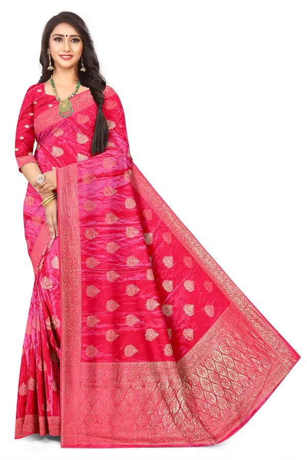Classic_Pink_Colour_Viscose_Gaji_Silk_Jacquard_Saree_Default_Title