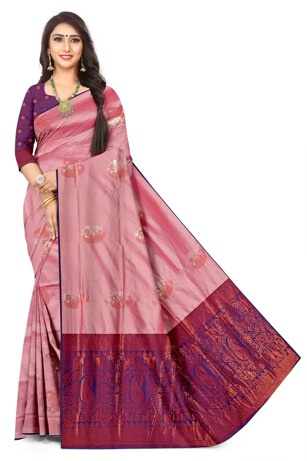 Rose_Gold_Colour_Woven_Top_Dyed_Jacquard_Saree_Default_Title