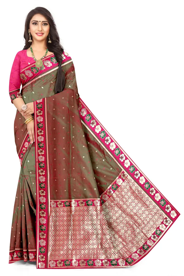 Designer_Flower_Motif_Jacquard_Saree_Default_Title