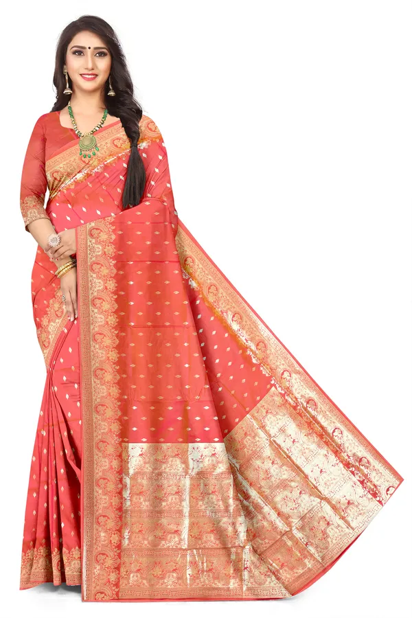 Grand_Wedding_Orange_Colour_Jacquard_Silk_Saree_Default_Title