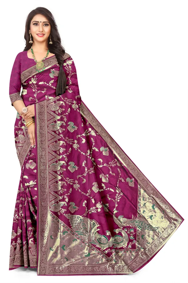 Premium_Wedding_Wear_Peacock_Jacquard_Saree_Default_Title