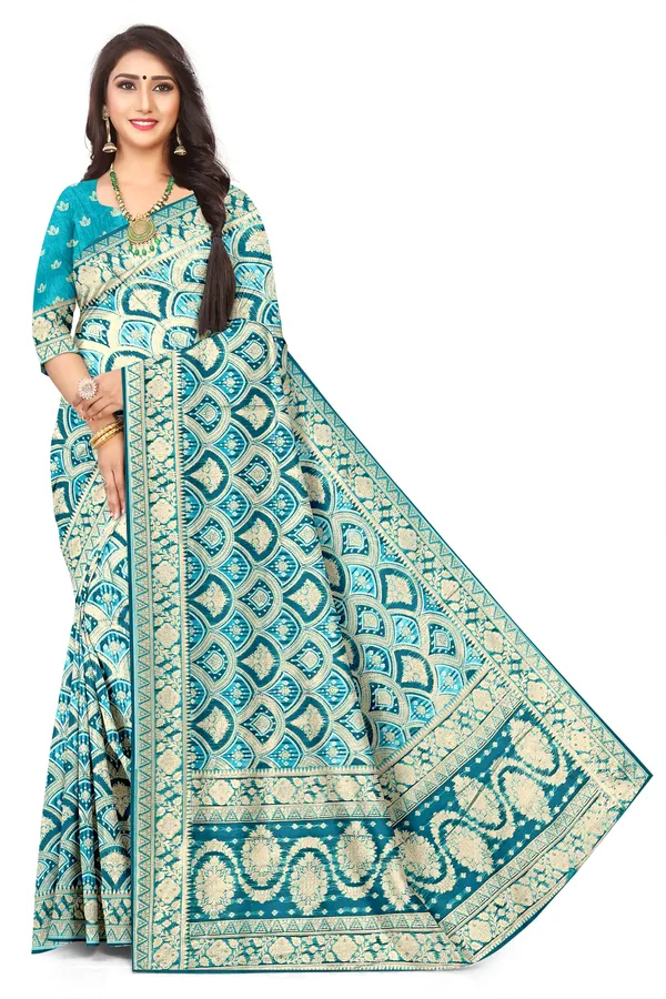 Royal_Organza_Bandhani_Jacquard_Saree_With_Designer_Pallu_Default_Title