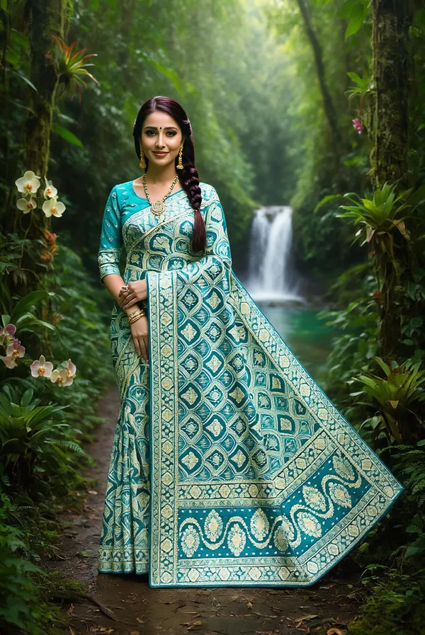 Royal_Organza_Bandhani_Jacquard_Saree_With_Designer_Pallu_Default_Title