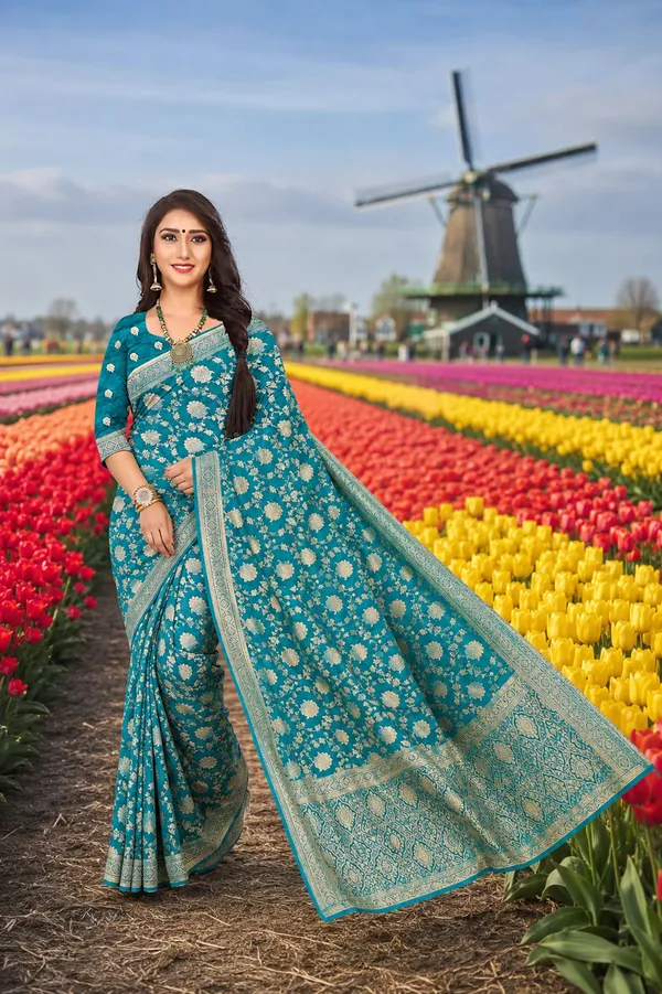 Classic_Ethnic_Nylon_Satin_Jacquard_Silk_Saree_For_Wedding_Festive_Wear_Default_Title
