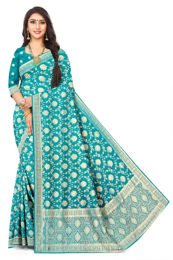 Classic_Ethnic_Nylon_Satin_Jacquard_Silk_Saree_For_Wedding_Festive_Wear_Default_Title