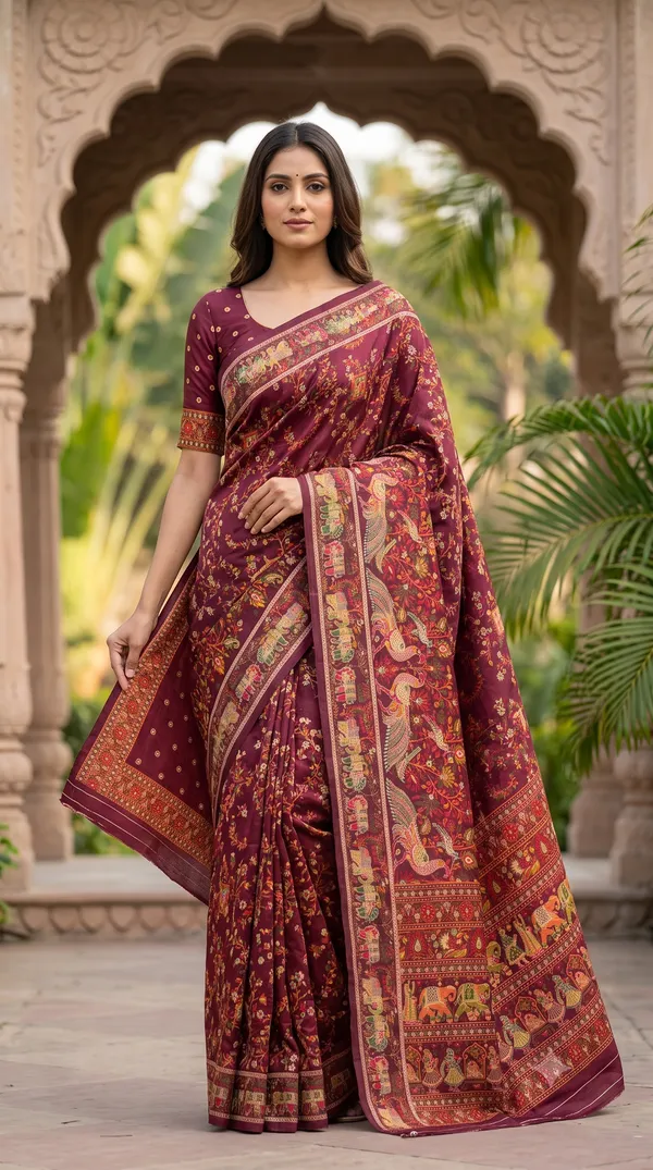 Pashmina_Royal_Wine_Viscose_Banarasi_Jacquard_Saree_Default_Title