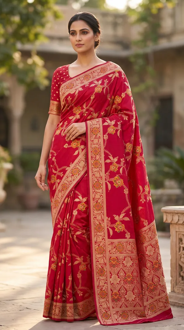 Rani_Colour_Viscose_Jaal_With_Heavy_Meenakari_Jacquard_Saree_Designer_Saree_Default_Title