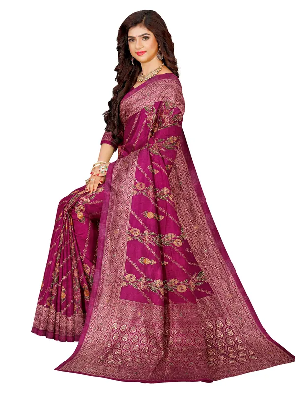 Rani_Viscose_Jacquard_Saree_With_Straight_Meenakari_Patta_Heavy_Meenakari_Work_Default_Title
