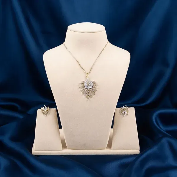Silver_Cubic_Zirconia_Sparkling_Stone_Necklace_Earrings_Jewellery_Set_For_W