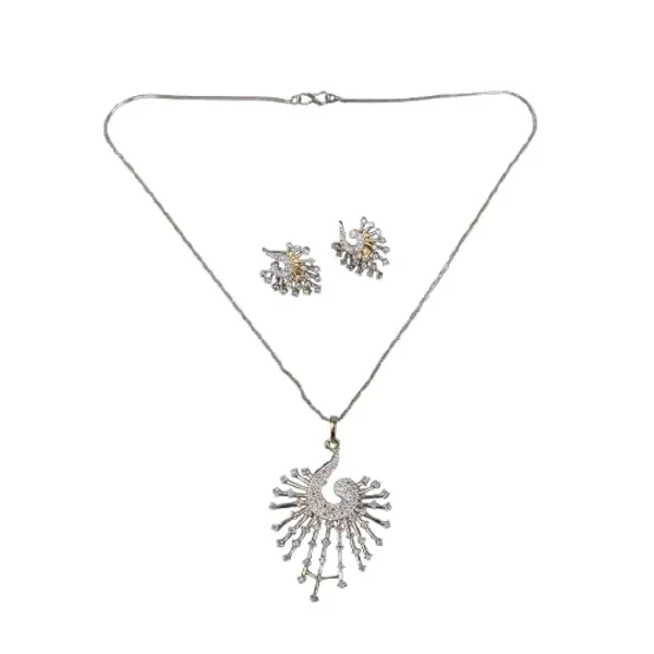 Silver_Cubic_Zirconia_Sparkling_Stone_Necklace_Earrings_Jewellery_Set_For_W