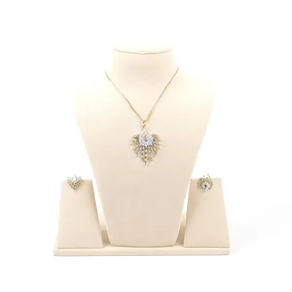Silver_Cubic_Zirconia_Sparkling_Stone_Necklace_Earrings_Jewellery_Set_For_W