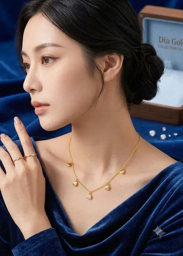 Golden_Metal_Alloy_Multi_Heart_Charm_Necklace_For_Women_Pack_Of_2