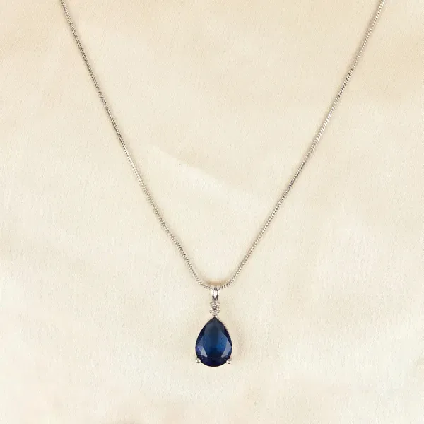 Blue_Teardrop_Gemstone_Gold_Tone_Pendant_Necklace_For_Women_Pack_Of_2