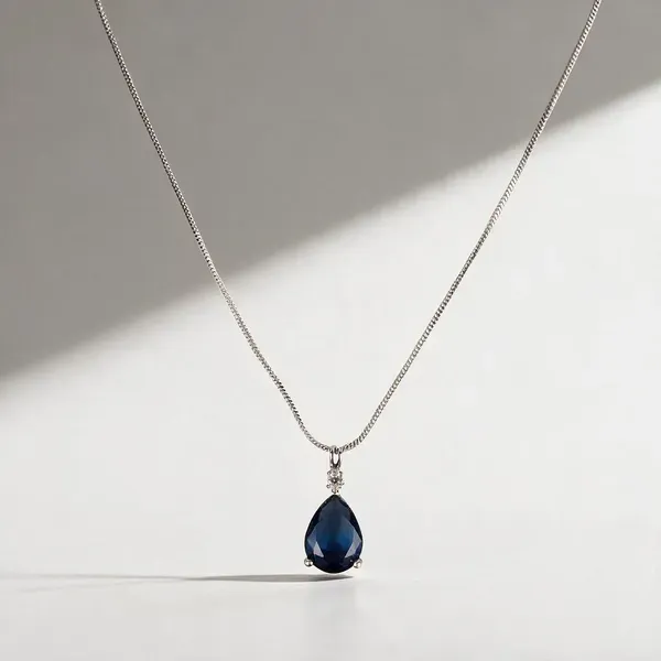 Blue_Teardrop_Gemstone_Gold_Tone_Pendant_Necklace_For_Women_Pack_Of_2