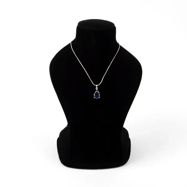 Blue_Teardrop_Gemstone_Gold_Tone_Pendant_Necklace_For_Women_Pack_Of_2
