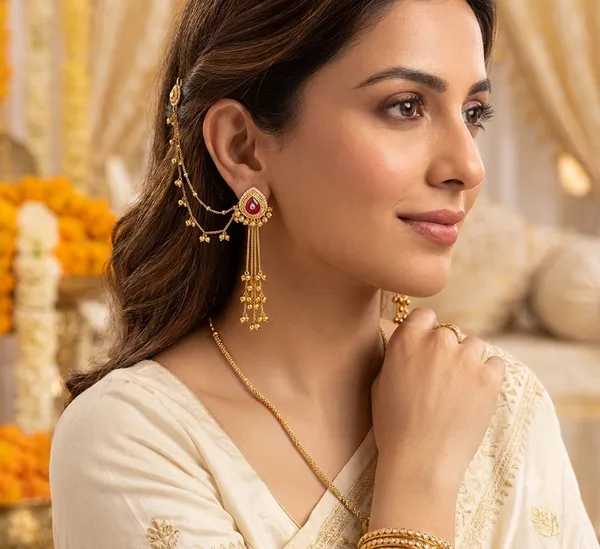 Gold_Tone_Stone_Studded_Ear_Chain_Earrings_For_Women