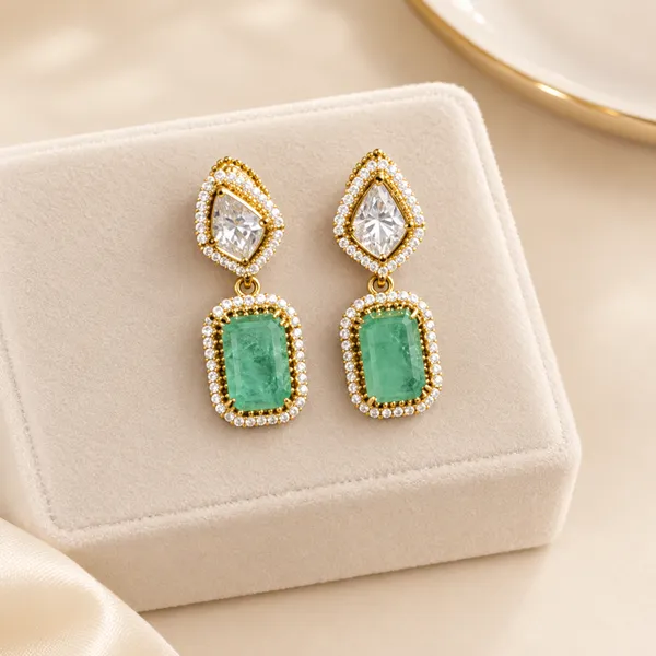 Green_Stone_Drop_Earrings_For_Women