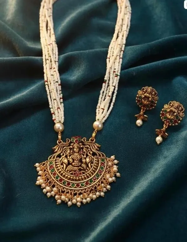 Gold_Tone_Temple_Necklace_Set_for_Women