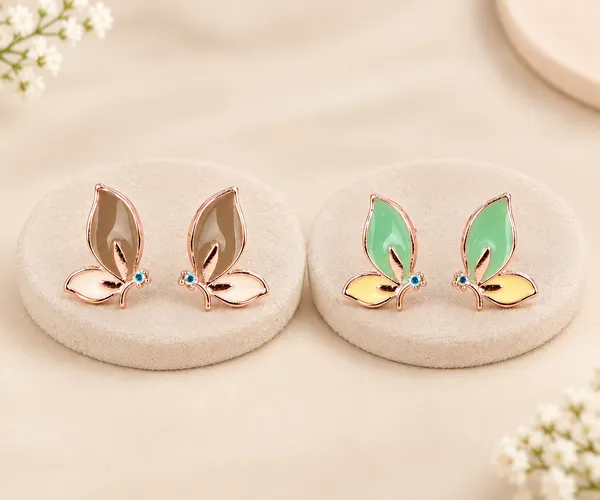 Brown_&_Cream_Multicolor_Crystal_Rose_Gold_Butterfly_Earrings_For_Women_-_Pack_of_2