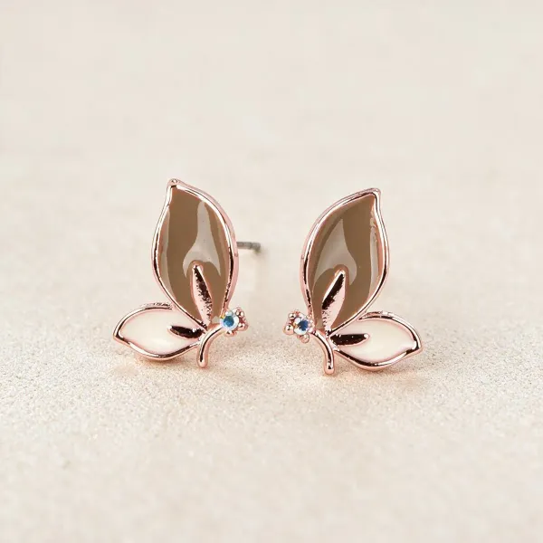 Brown_&_Cream_Multicolor_Crystal_Rose_Gold_Butterfly_Earrings_For_Women_-_Pack_of_2