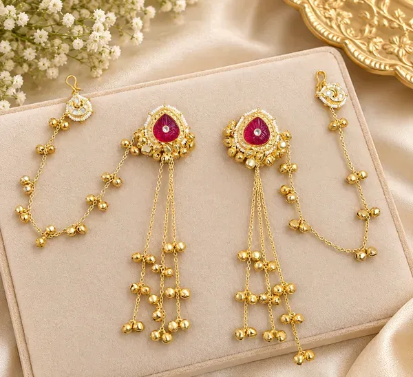 Gold_Tone_Stone_Studded_Ear_Chain_Earrings_For_Women