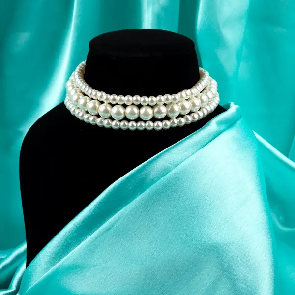 White_Pearl_Multi_Layer_Choker_Necklace_For_Women