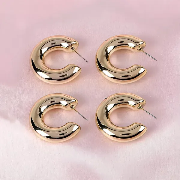 Gold_Metal_Alloy_Chunky_Hoop_Earrings_For_Women_Pack_Of_2