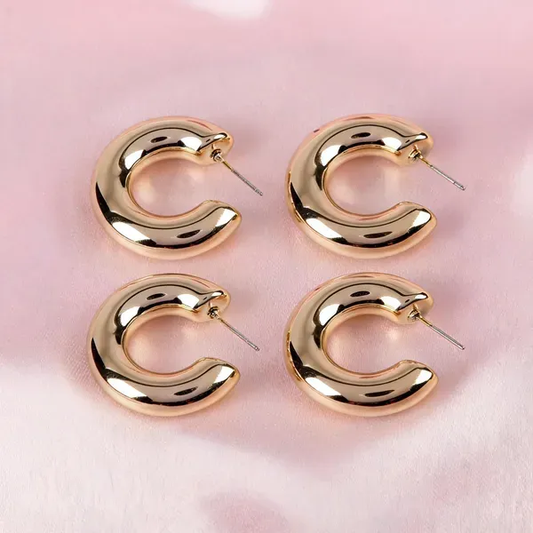 Gold_Metal_Alloy_Chunky_Hoop_Earrings_For_Women_Pack_Of_2