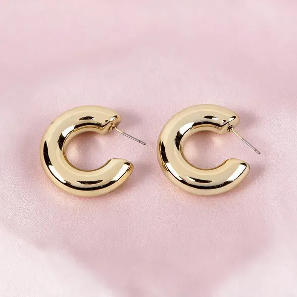 Gold_Metal_Alloy_Chunky_Hoop_Earrings_For_Women_Pack_Of_2